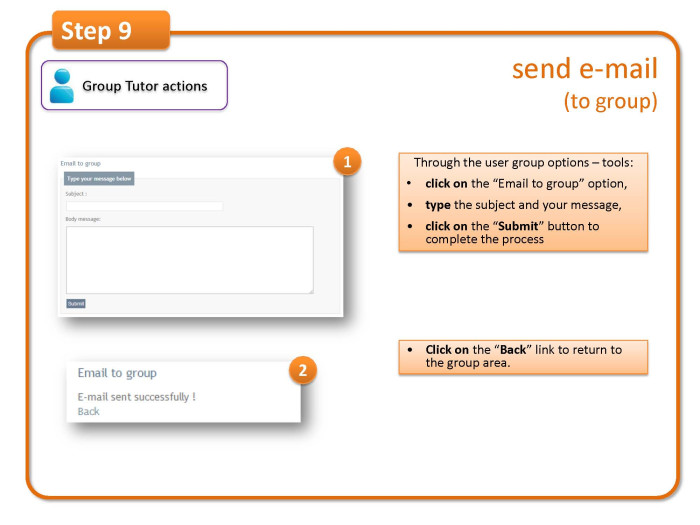 Step 9: send e-mail (to group) 